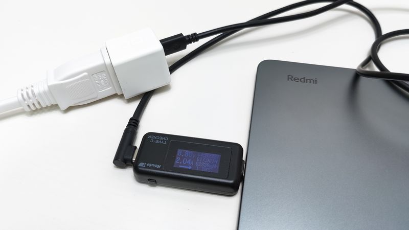 「Redmi Pad SE」を5分間充電で状況を比較！
