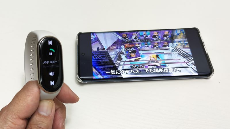 YouTube動画も「Xiaomi Smart Band 8」で操作可能