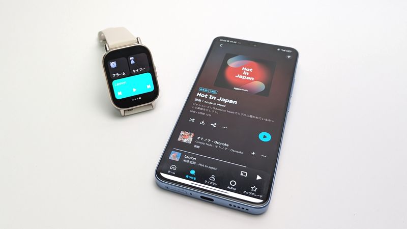 「Redmi Watch 5 Lite」のウィジェットでスマホの音楽アプリを操作できる！