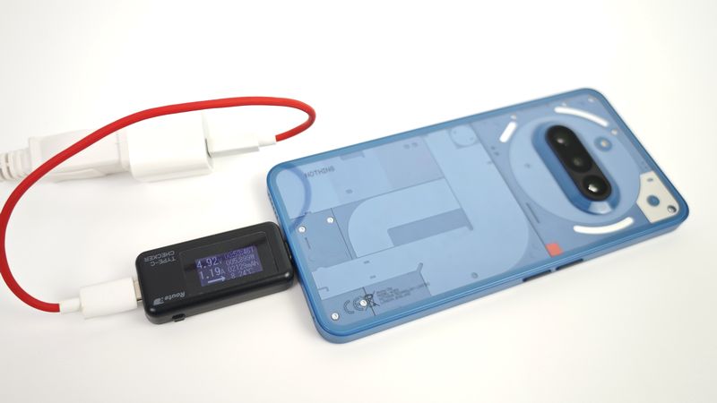 およそ5Wでは充電