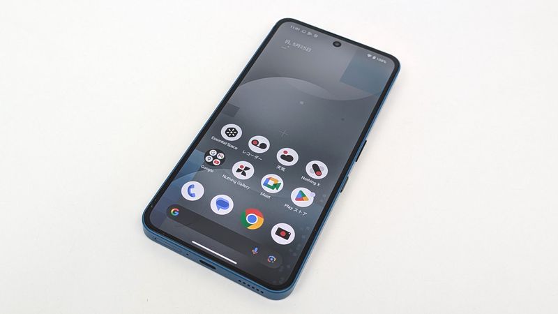 「Nothing Phone (3a)」の指紋認証センサーの場所はどこ?