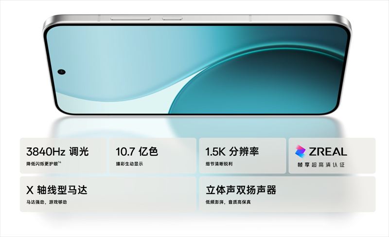 120Hz対応の6.59インチAMOLEDディスプレイ