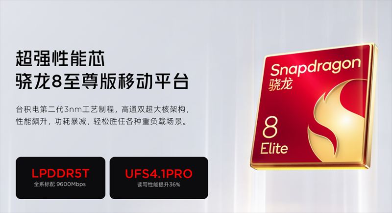 「Snapdragon 8 Elite」搭載のハイパフォーマンス!