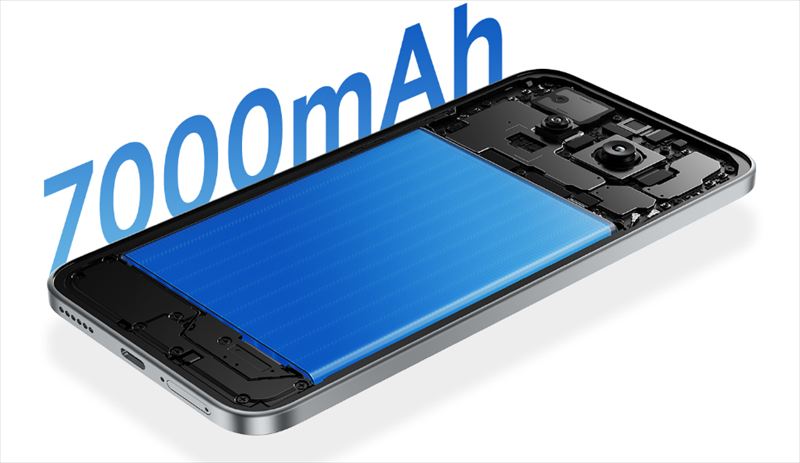 7000mAhバッテリー&45W急速充電対応!