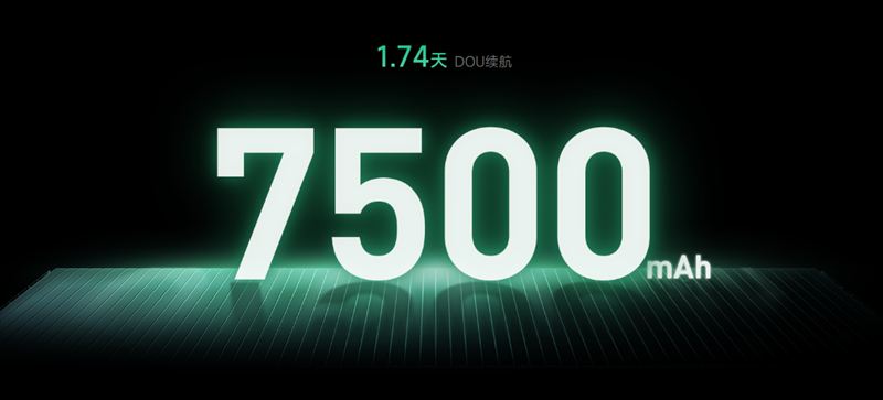 大容量7500mAhバッテリーを搭載!