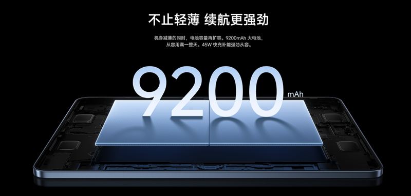 9200mAhバッテリーを搭載!