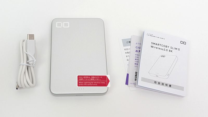 「SMARTCOBY SLIMII Wireless 2.0 8K」の付属品をチェック！