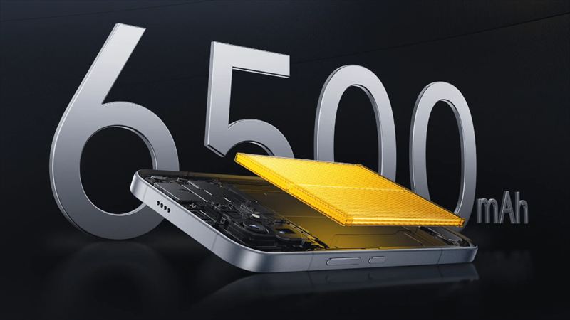 6500mAhバッテリー＆100W急速充電！