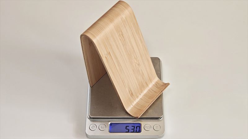 「バンブー携帯スタンド」の重さは実測53g