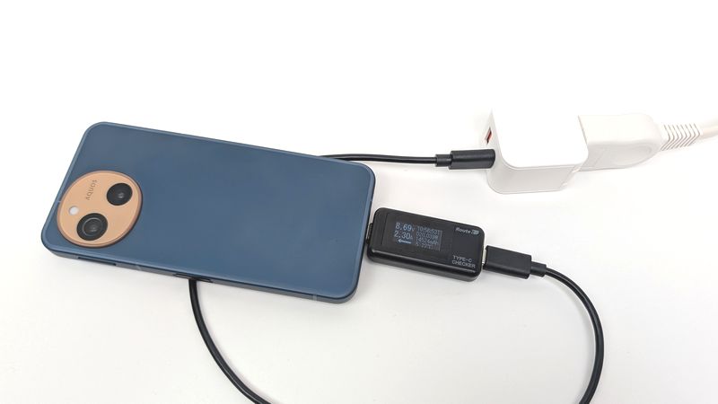 およそ20Wで充電