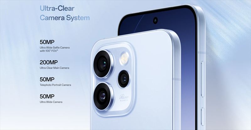 最大2億画素の充実のトリプルカメラが魅力!