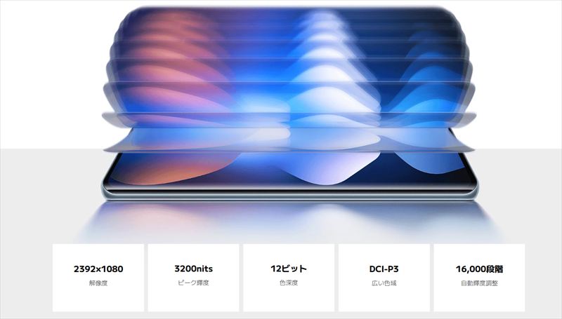 120Hz対応の6.77インチAMOLEDディスプレイ