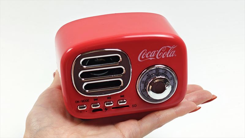 「コカ・コーラBluetoothスピーカー」のサイズと重さ