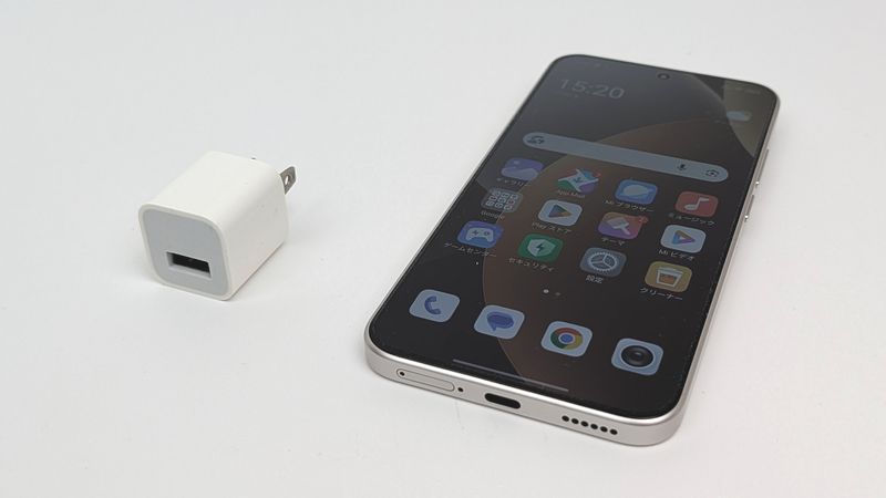 ずいぶん前のiPhone付属の充電器で「REDMI Note 15 Pro 5G」を充電