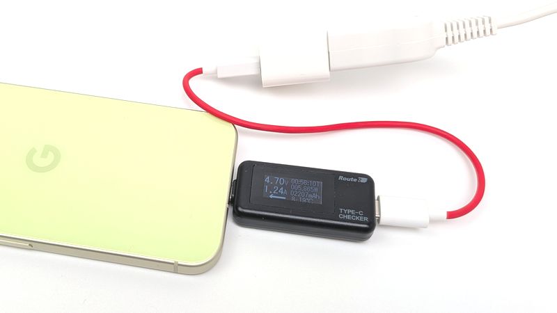 およそ5Wで充電