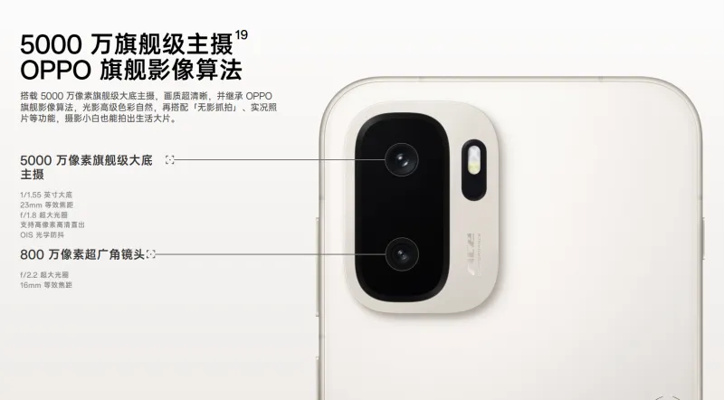 最大5000万画素のデュアルカメラを搭載