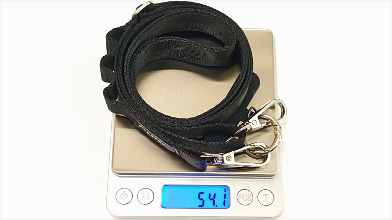 「スマホケース用 ベルトショルダーストラップ」の重さは実測54.1g