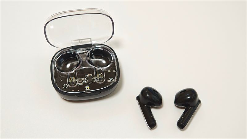 ダイソー「スケルトン 完全ワイヤレスイヤホン」の特徴と使用感