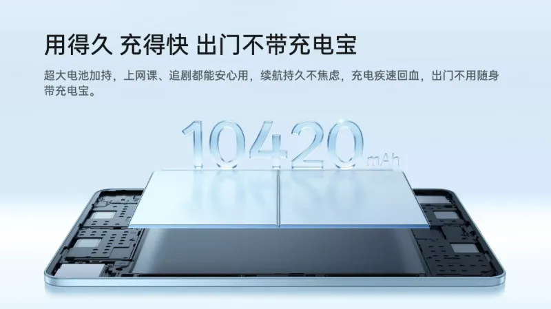 5.99mmの薄型ボディに大容量10420mAhバッテリーを搭載