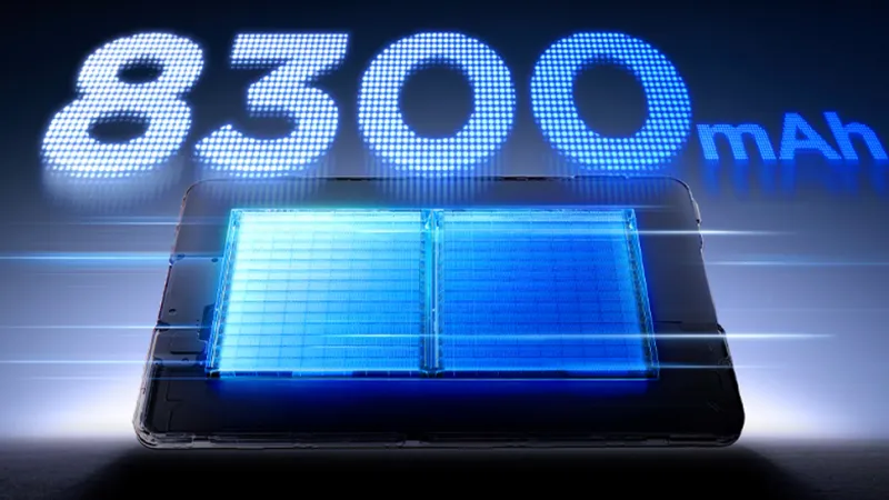 大容量8300mAhバッテリー＆80W急速充電
