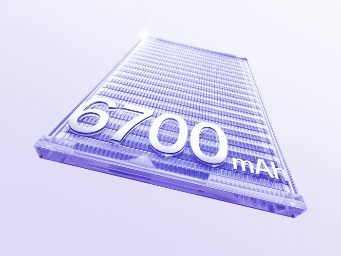 大容量6700mAhバッテリー&80W急速充電のパワフルなバッテリー周り