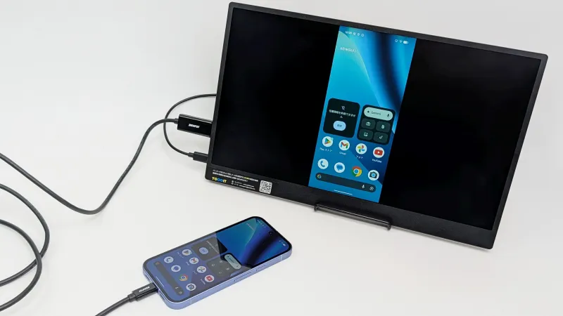 「Google Pixel 10a」の画面が外部ディスプレイに表示!