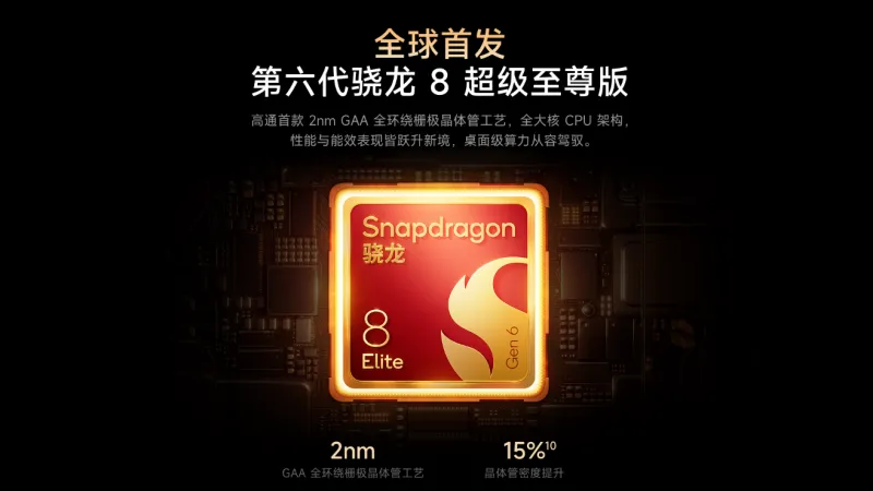 「Snapdragon 8 Elite Extreme Gen 6」搭載のハイエンド性能!